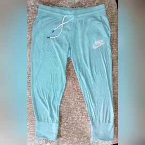 Nike capri cotton joggers - light teal women's medium M